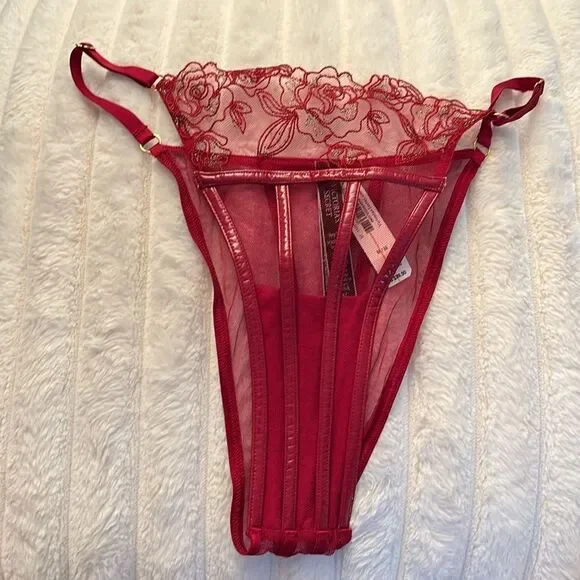 NWT Victoria’s Secret Very Sexy Midnight Affair Embroidery Brazilian Panty- Med - Picture 4 of 7
